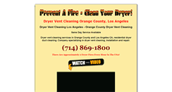 Desktop Screenshot of dryerventcleaning911.com