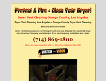 Tablet Screenshot of dryerventcleaning911.com
